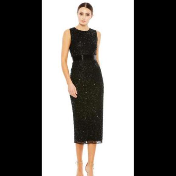 NWT Mac Duggal Geometric A Line Dress MSRP $398 Sz 6